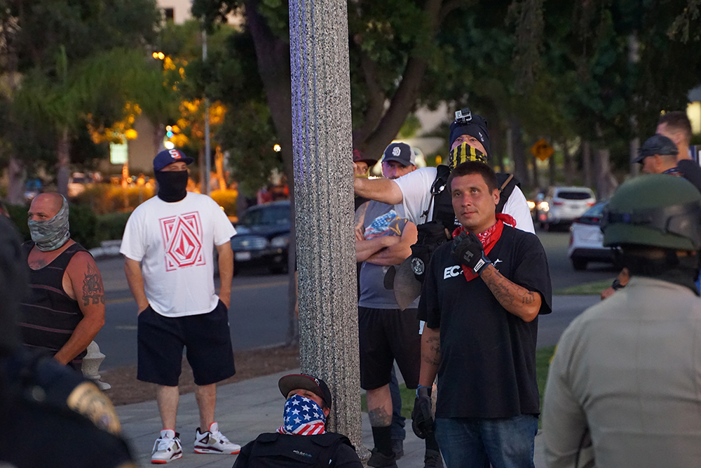 Some members of DEC remained until 9pm to heckle protestors. Photo by Tom Mann.