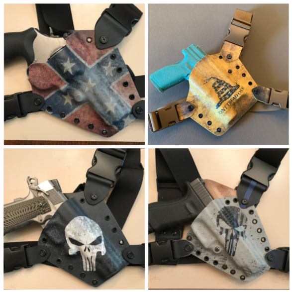 Custom-made holsters by Dan Watson's Alaris Tactical. Photos from Alaris Tactical website.